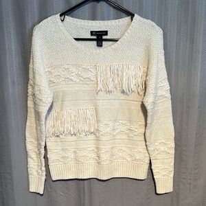 INC International Concepts Sweater with Fringe